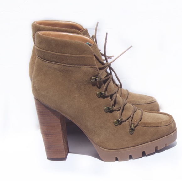 Jessica Simpson  Mistah Suede Platform Ankle Bootie SZ 9.5 - Picture 1 of 7